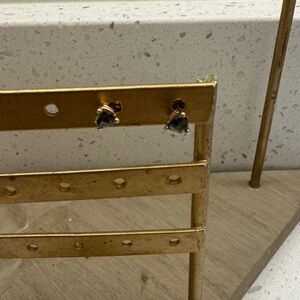 Alexis Russell blue Montana sapphire and 14k gold stud earrings